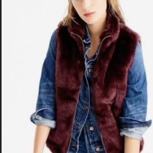 J Crew Fur Vest